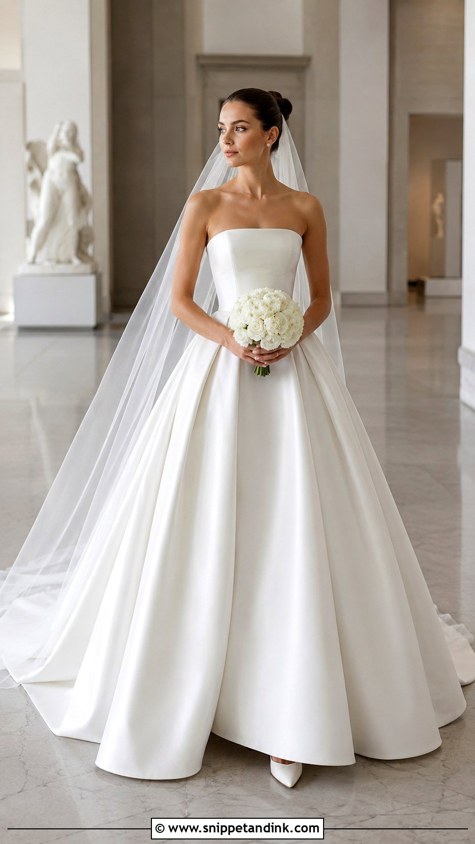 Minimalist Ball Gown - Snippet and Ink - 20 Modern Minimalist Wedding Gown Ideas