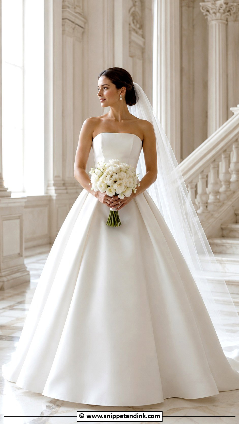 Minimalist Ball Gown Wedding Dress - Snippet and Ink - 30 Minimalist Wedding Dresses