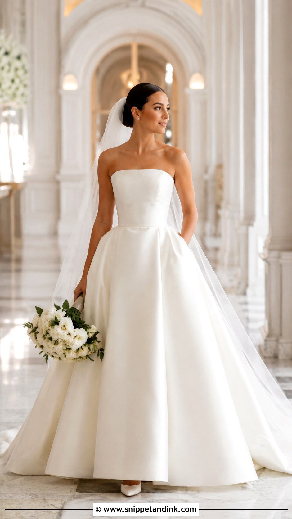 Minimalist Ball Gown Wedding Dress - Snippet and Ink - 20 Simple But Elegant Wedding Dresses