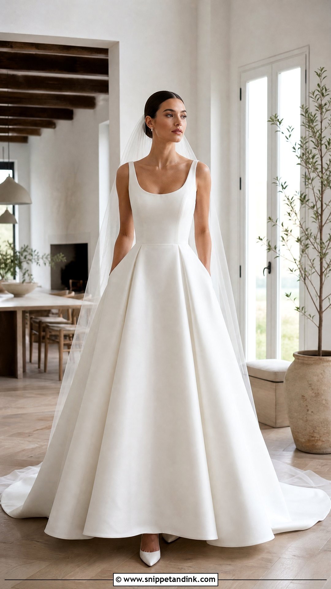 Minimalist Ball Gown Wedding Dress - Snippet and Ink - 20 Scandinavian Wedding Dress Ideas