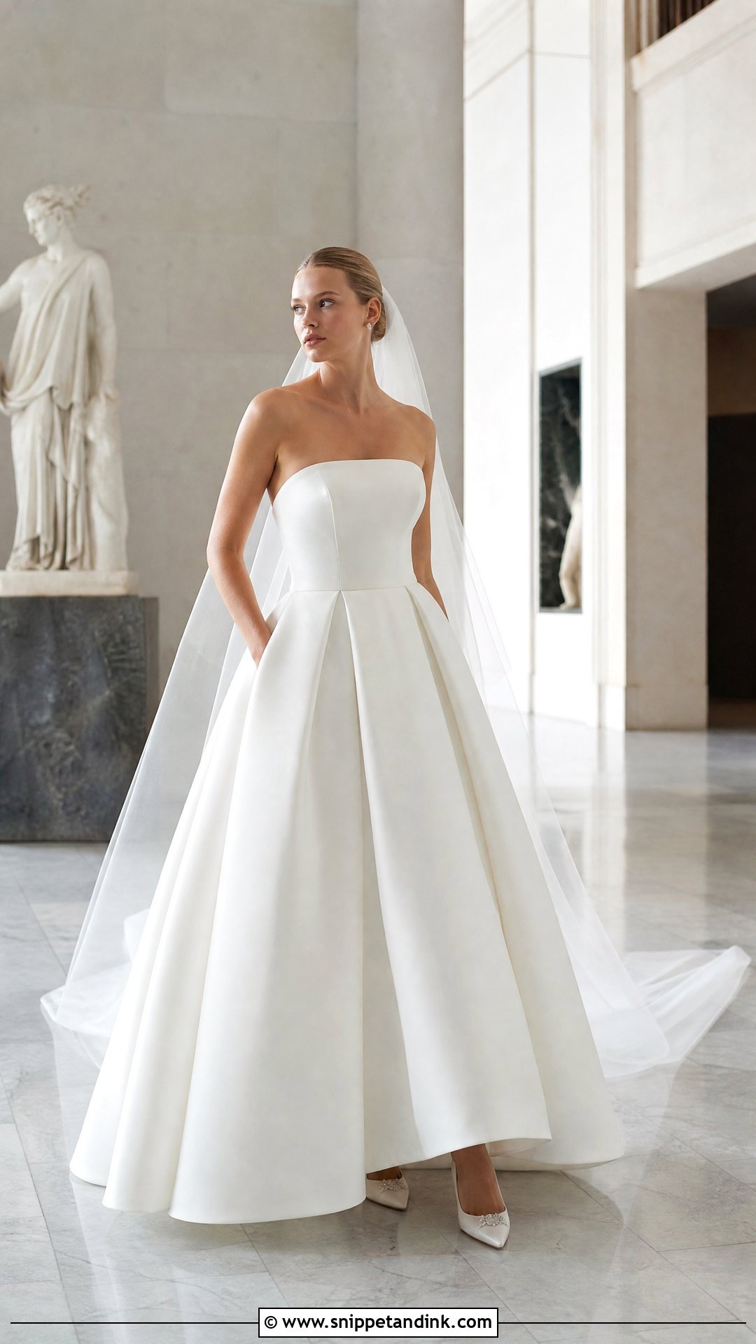 Minimalist Ball Gown Wedding Dress - Snippet and Ink - 20 Sleek Modern Wedding Dress Ideas