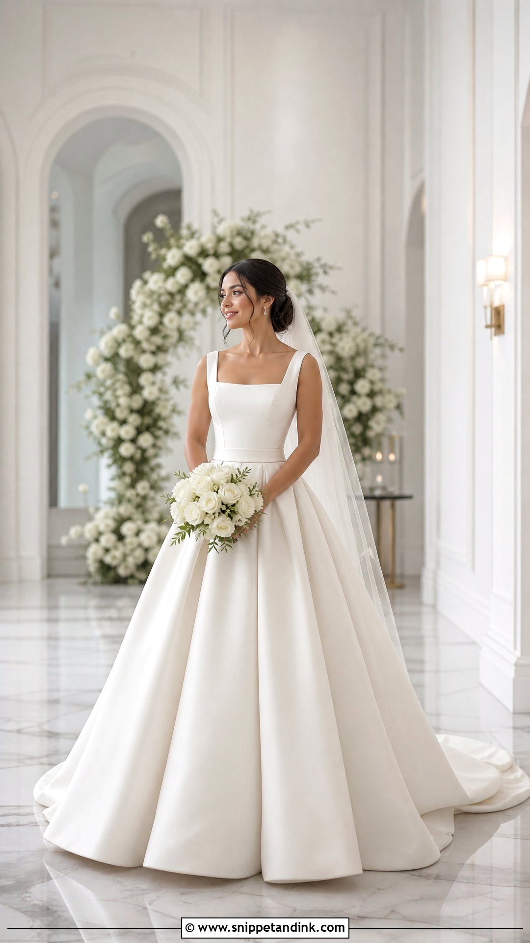 Minimalist Ball Gown Wedding Dress - Snippet and Ink - 20 Petite Bride Wedding Dress Ideas