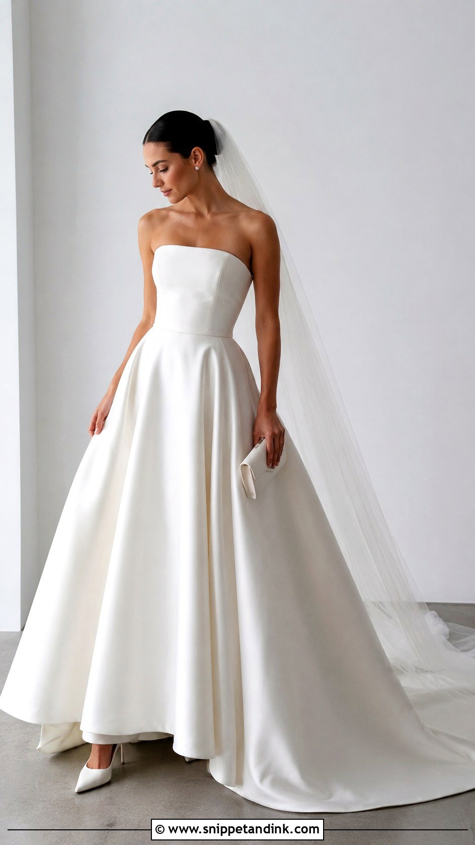 Minimalist Ball Gown Wedding Dress - Snippet and Ink - 30 Wedding Ball Gown Ideas