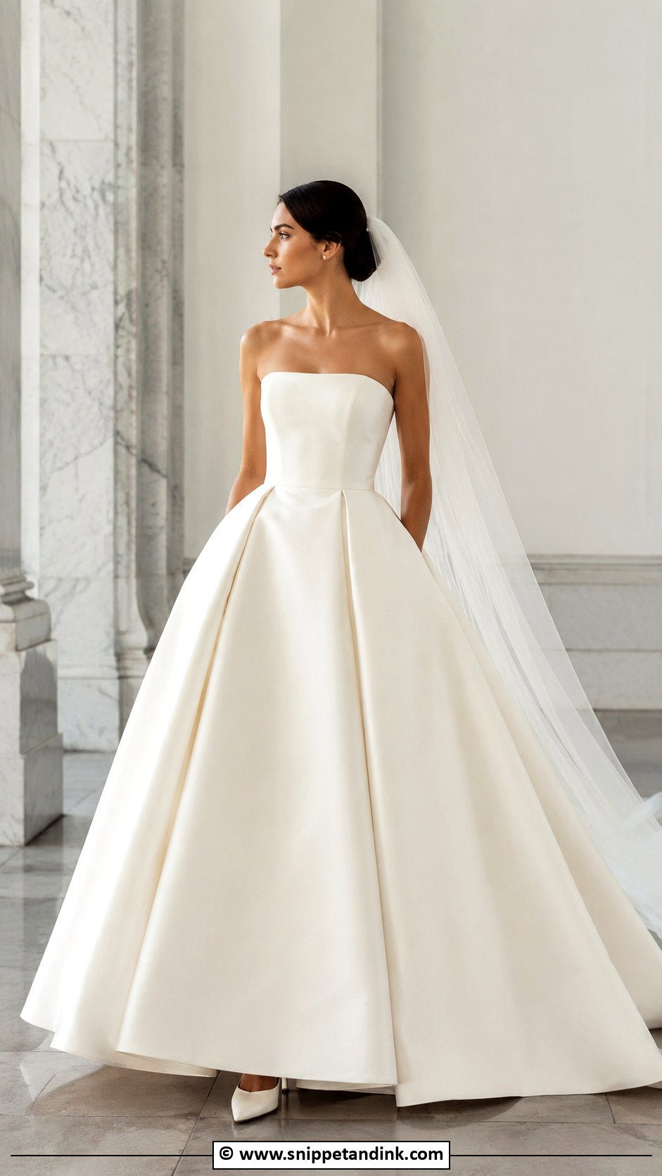 Minimalist Ball Gown Wedding Gown - Snippet and Ink - 25 Minimalist Wedding Gown Ideas