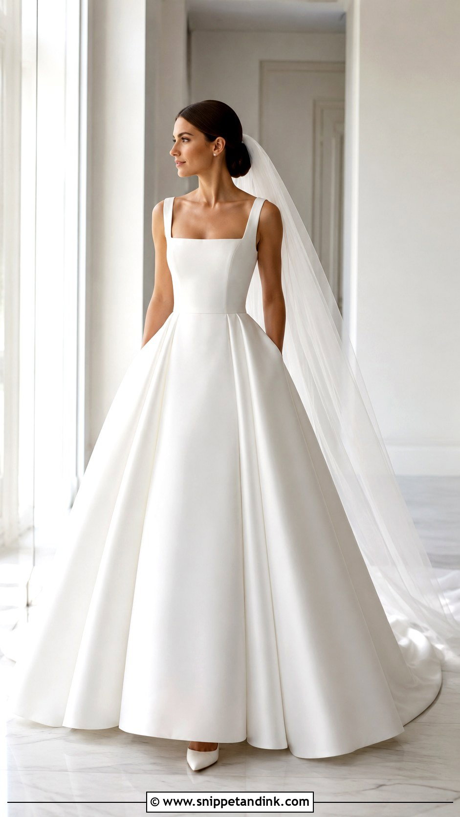 Minimalist Ballgown Wedding Dress - Snippet and Ink - 25 Elegant Wedding Dress Ballgown Fairytale Ideas