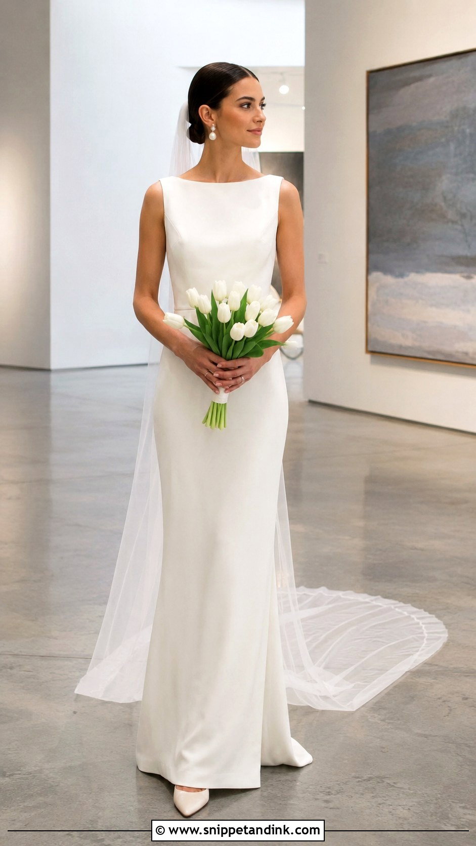 Minimalist Bateau Neckline Wedding Dress - Snippet and Ink - 20 Bateau Neckline Wedding Dress Ideas