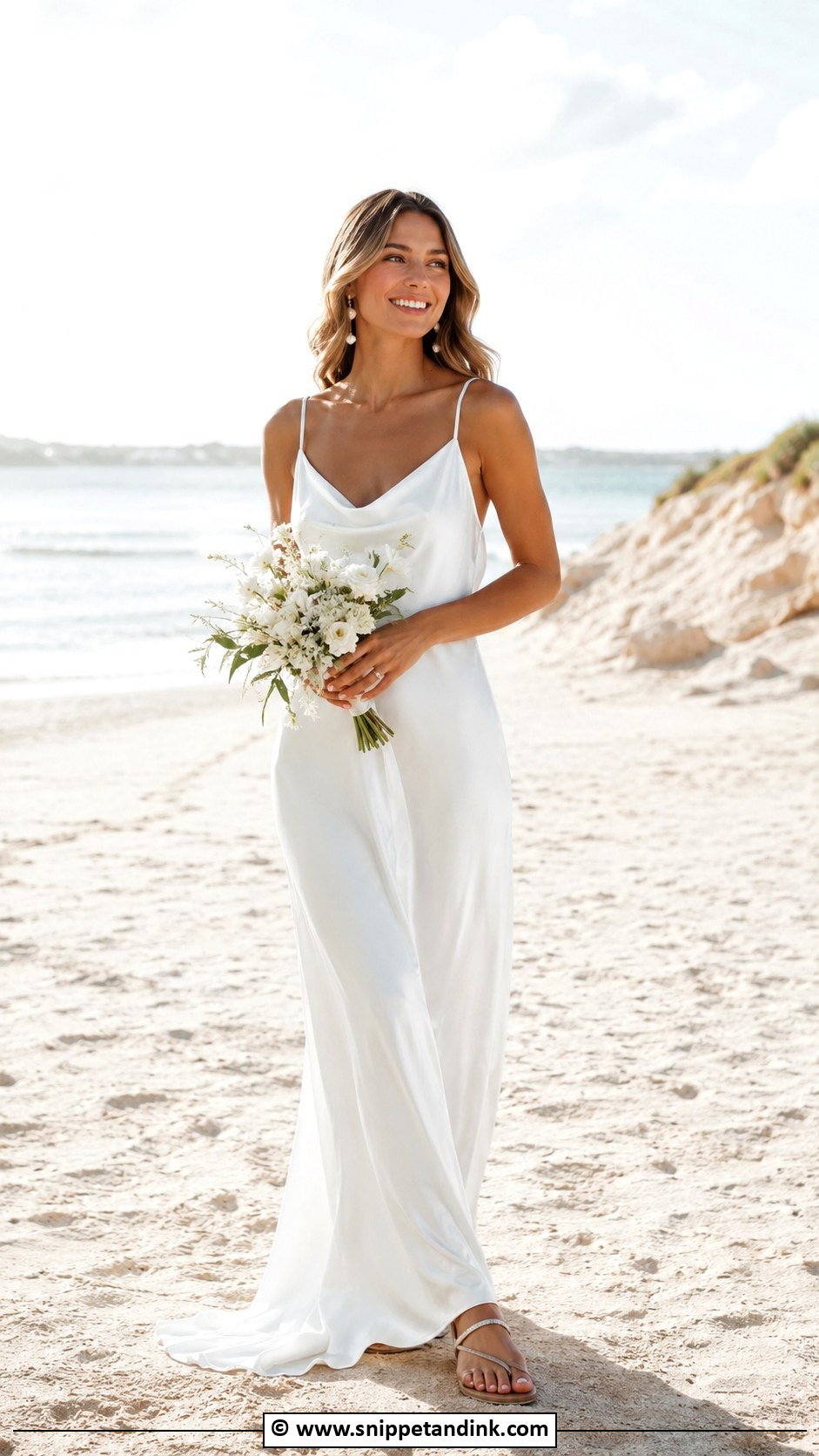 Minimalist Beach Wedding Dress - Snippet and Ink - 30 Minimalist Wedding Dresses
