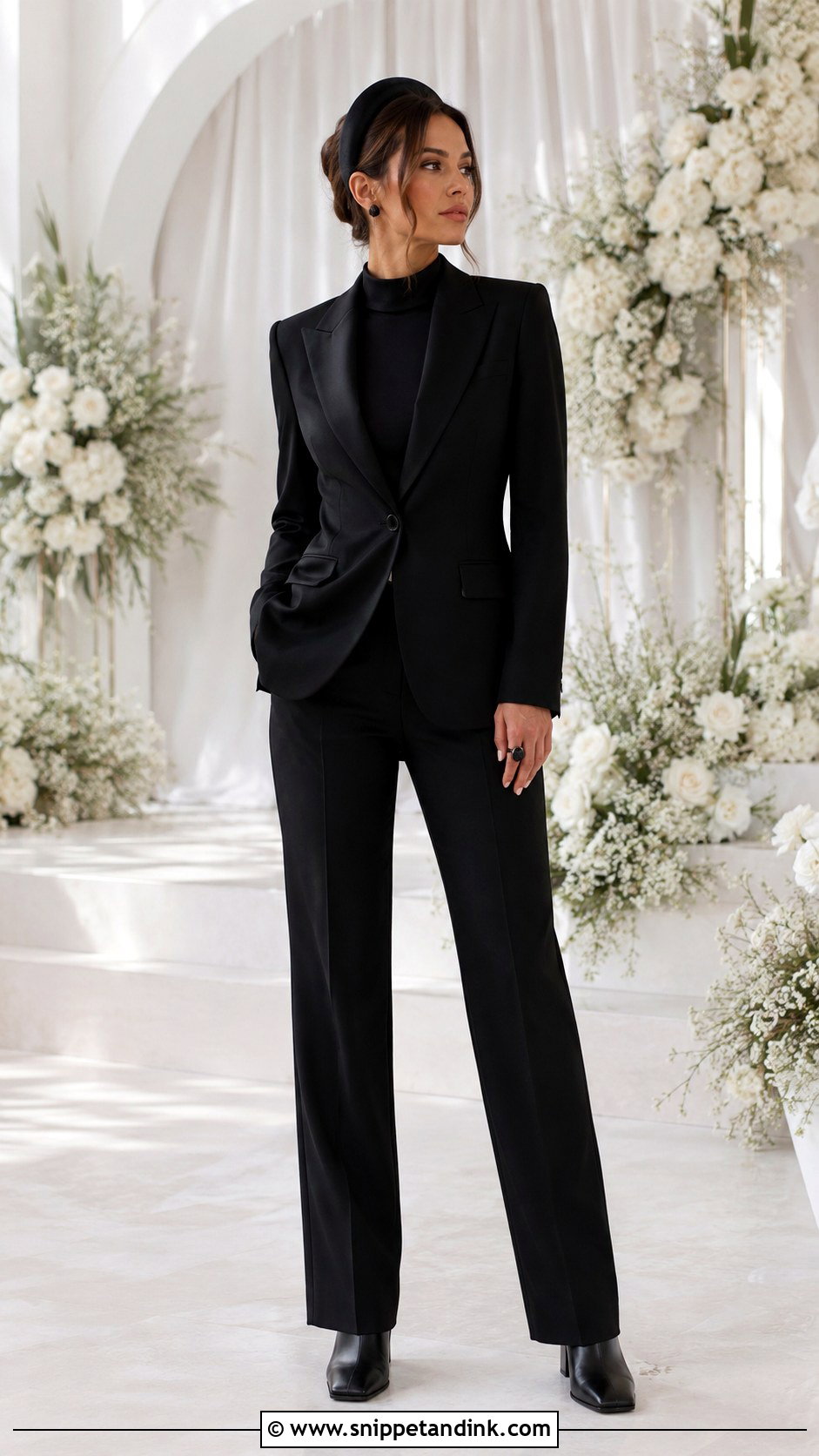 Minimalist Black Goth Wedding Suit - Snippet and Ink - 20 Goth Wedding Suit Ideas