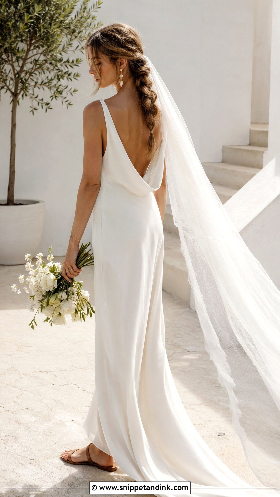 Minimalist Boho Silk Wedding Dress - Snippet and Ink - 20 Bohem Gelinlik Wedding Ideas