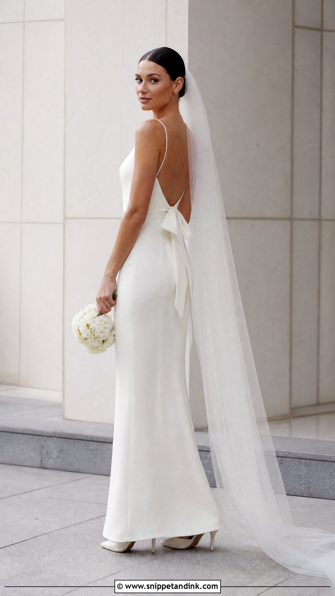 Minimalist Bow Wedding Dress - Snippet and Ink - 25 Bow Wedding Dress Ideas