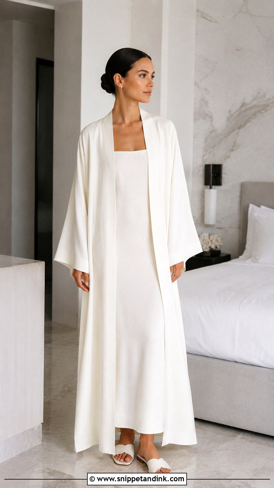 Minimalist Bridal Kimono Outfit - Snippet and Ink - 20 Bridal Kimono Ideas