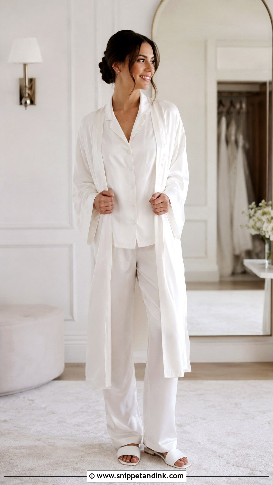 Minimalist Bridal Pajama Set - Snippet and Ink - 20 Bridal Pajama Set Ideas