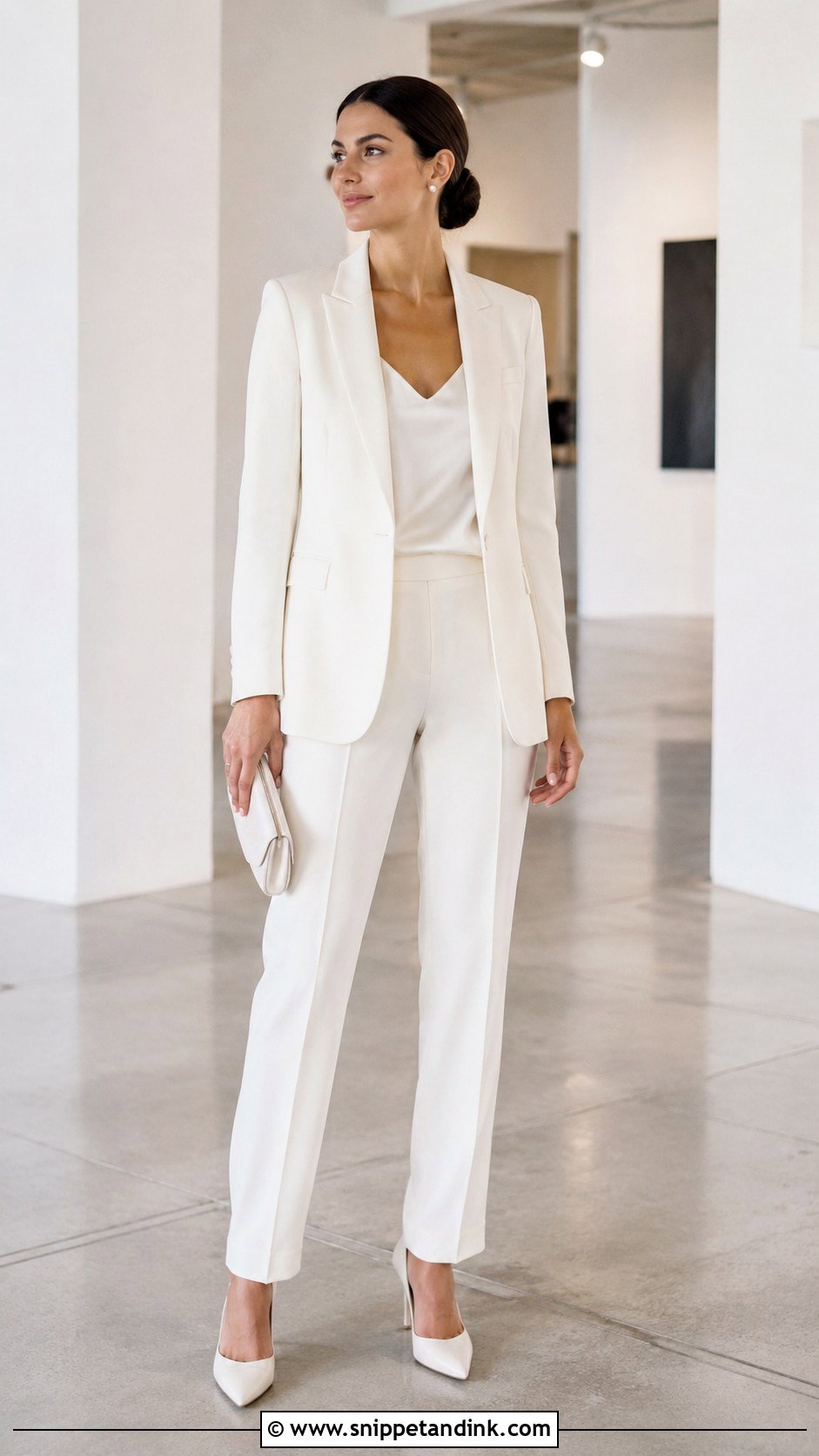 Minimalist Bridal Pantsuit - Snippet and Ink - 25 Bridal Pantsuit Ideas