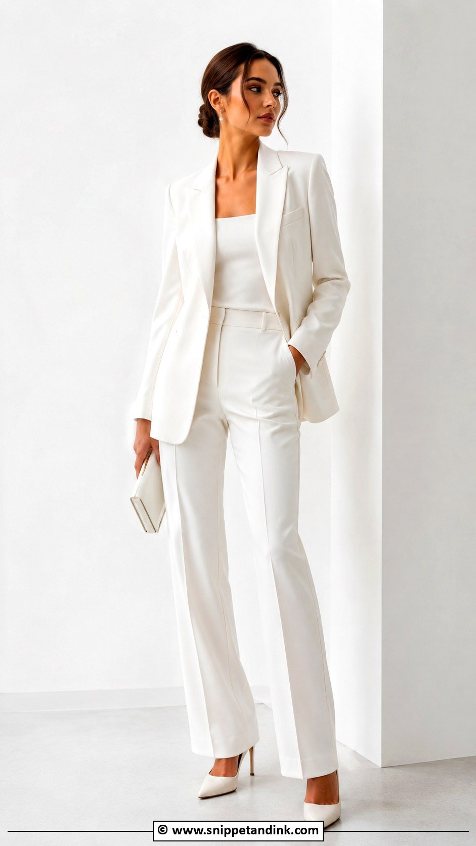 Minimalist Bride Suit - Snippet and Ink - 25 Bride Suit Ideas
