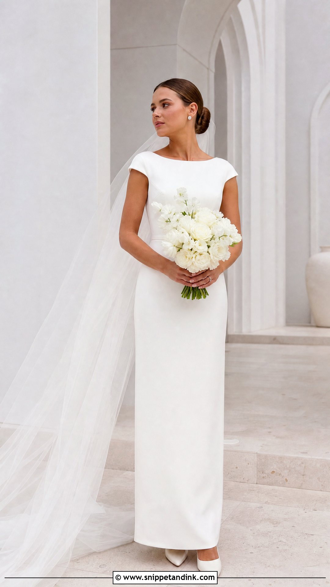 Minimalist Cap Sleeve Wedding Dress - Snippet and Ink - 20 Wedding Dress Cap Sleeves