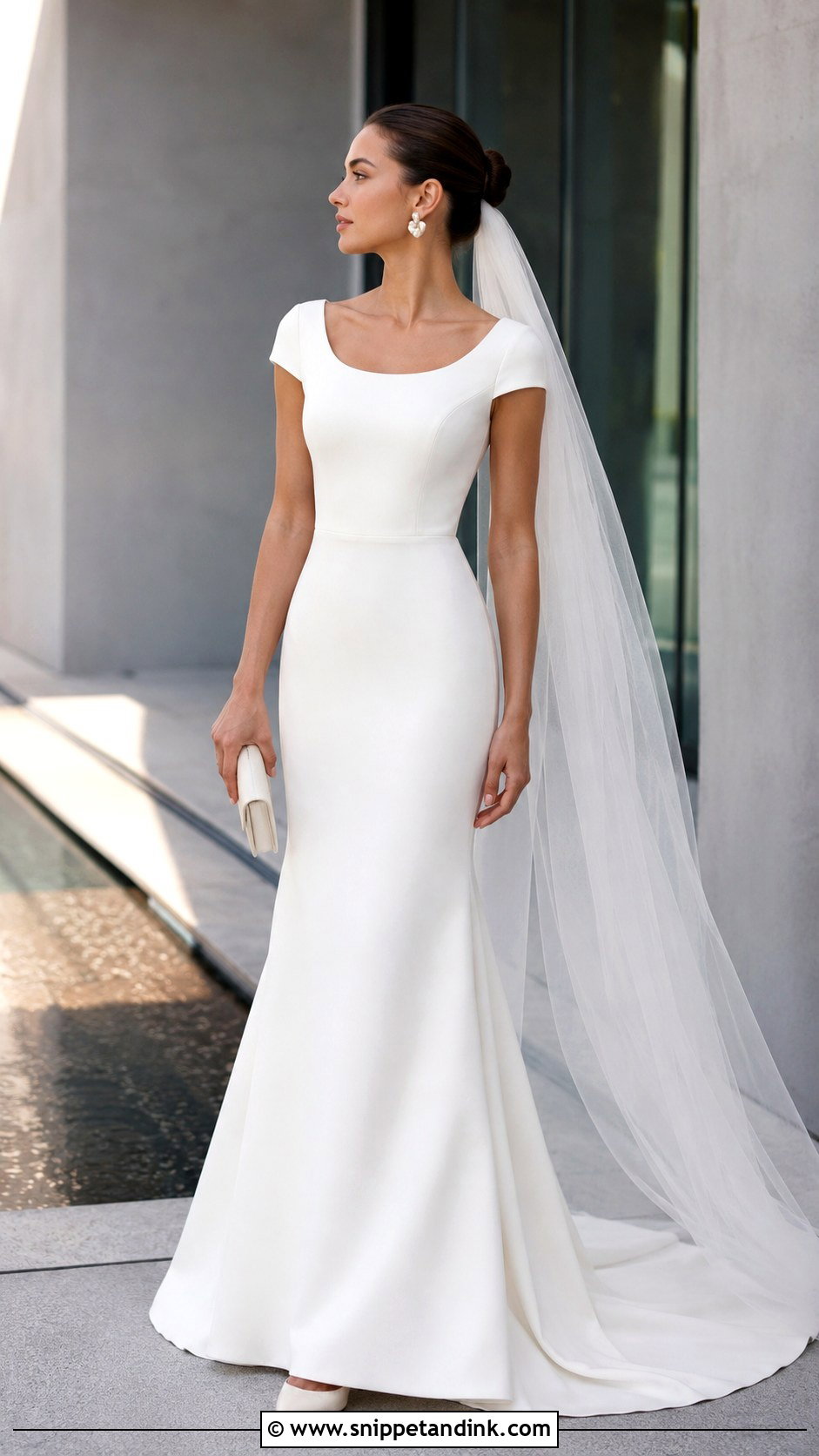 Minimalist Cap Sleeve Wedding Dress - Snippet and Ink - 20 Capped Sleeve Wedding Dress Ideas