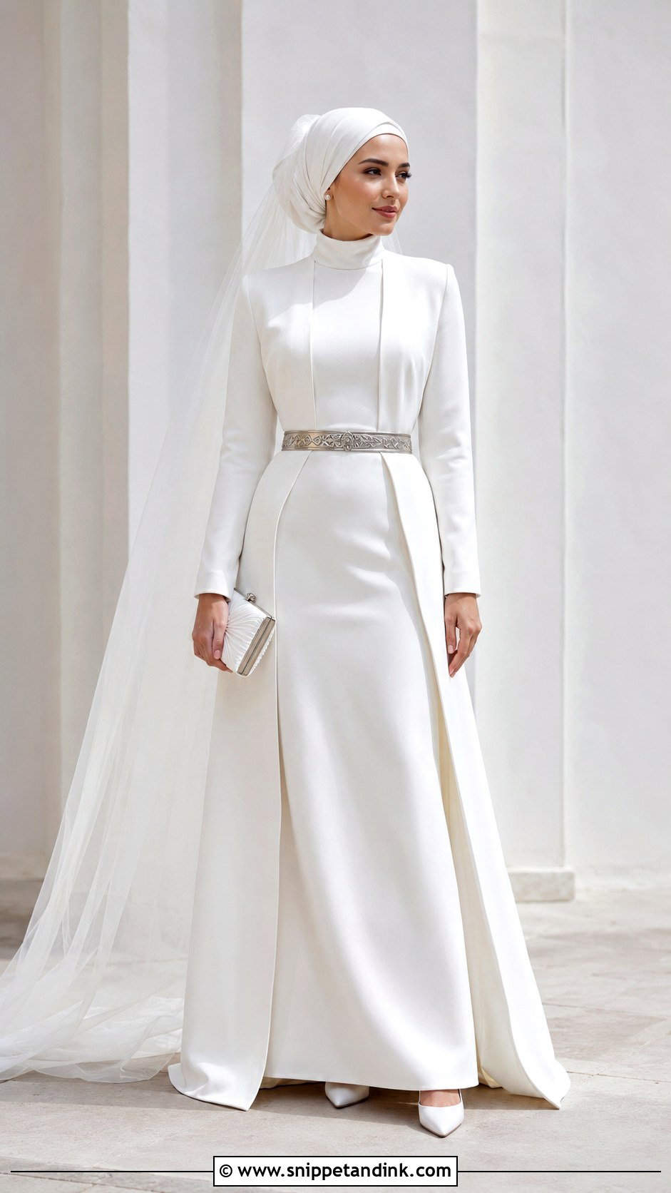 Minimalist Chechen Wedding Dress - Snippet and Ink - 20 Chechen Wedding Dresses