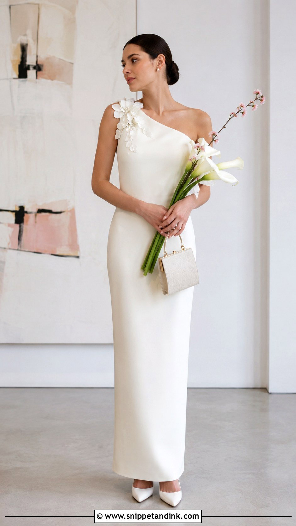 Minimalist Cherry Blossom Wedding Dress - Snippet and Ink - 20 Cherry Blossom Wedding Dress Ideas
