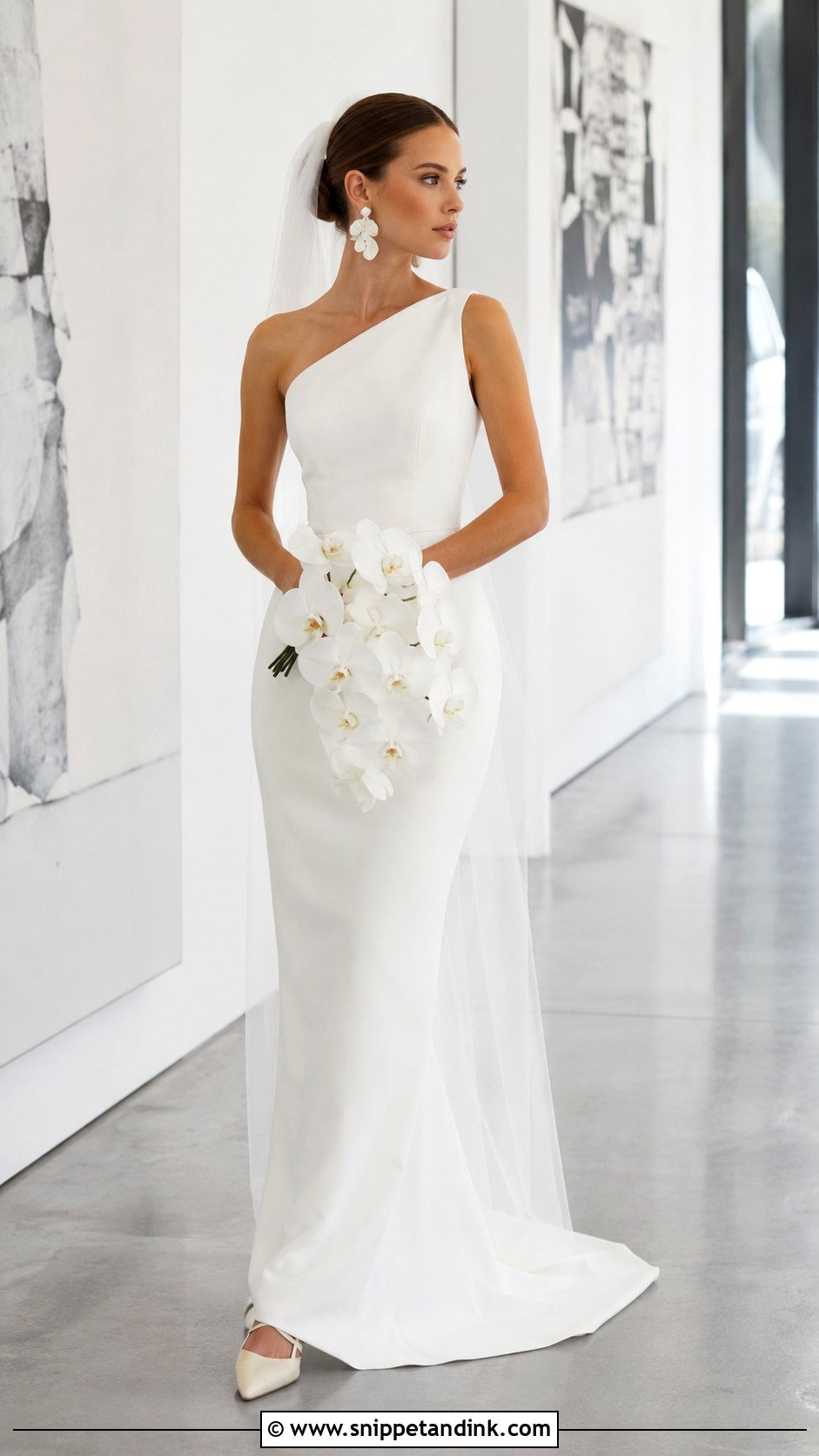 Minimalist Column Bridal Wedding Gown - Snippet and Ink - 20 Bridal Wedding Gowns