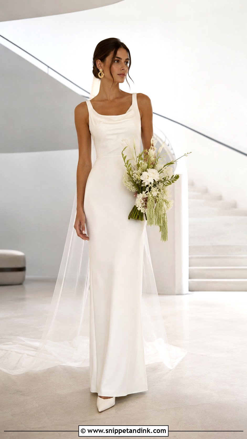 Minimalist Column Couture Wedding Dress - Snippet and Ink - 20 Couture Wedding Dresses