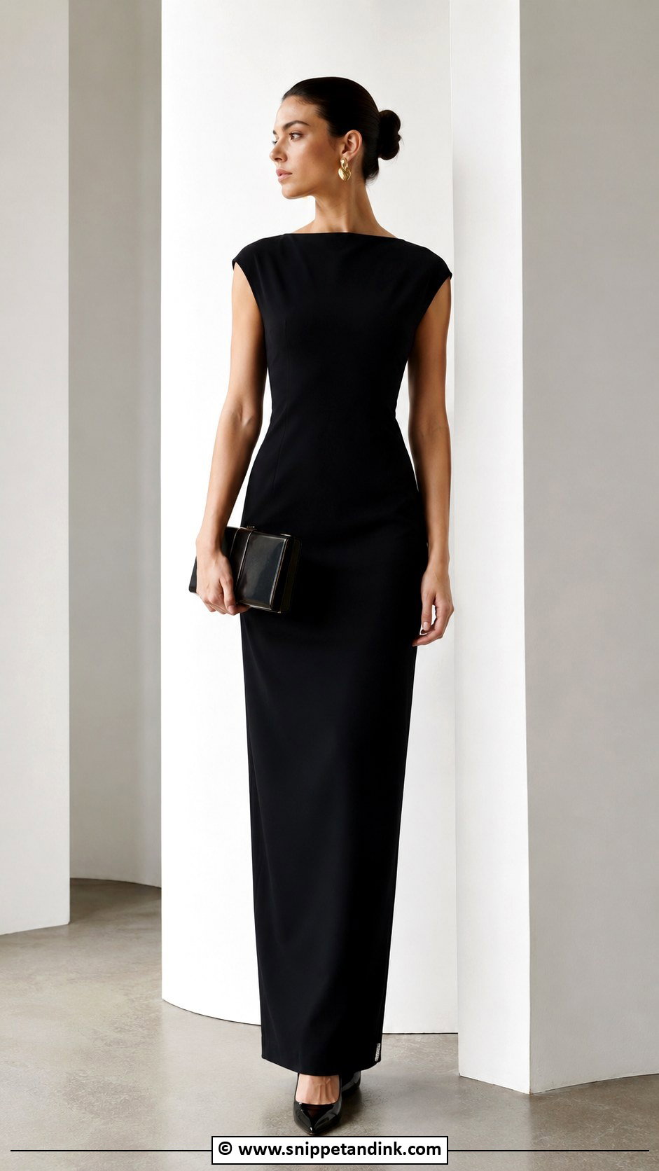 Minimalist Column Gown Design - Snippet and Ink - 35 Trending Gown Designs