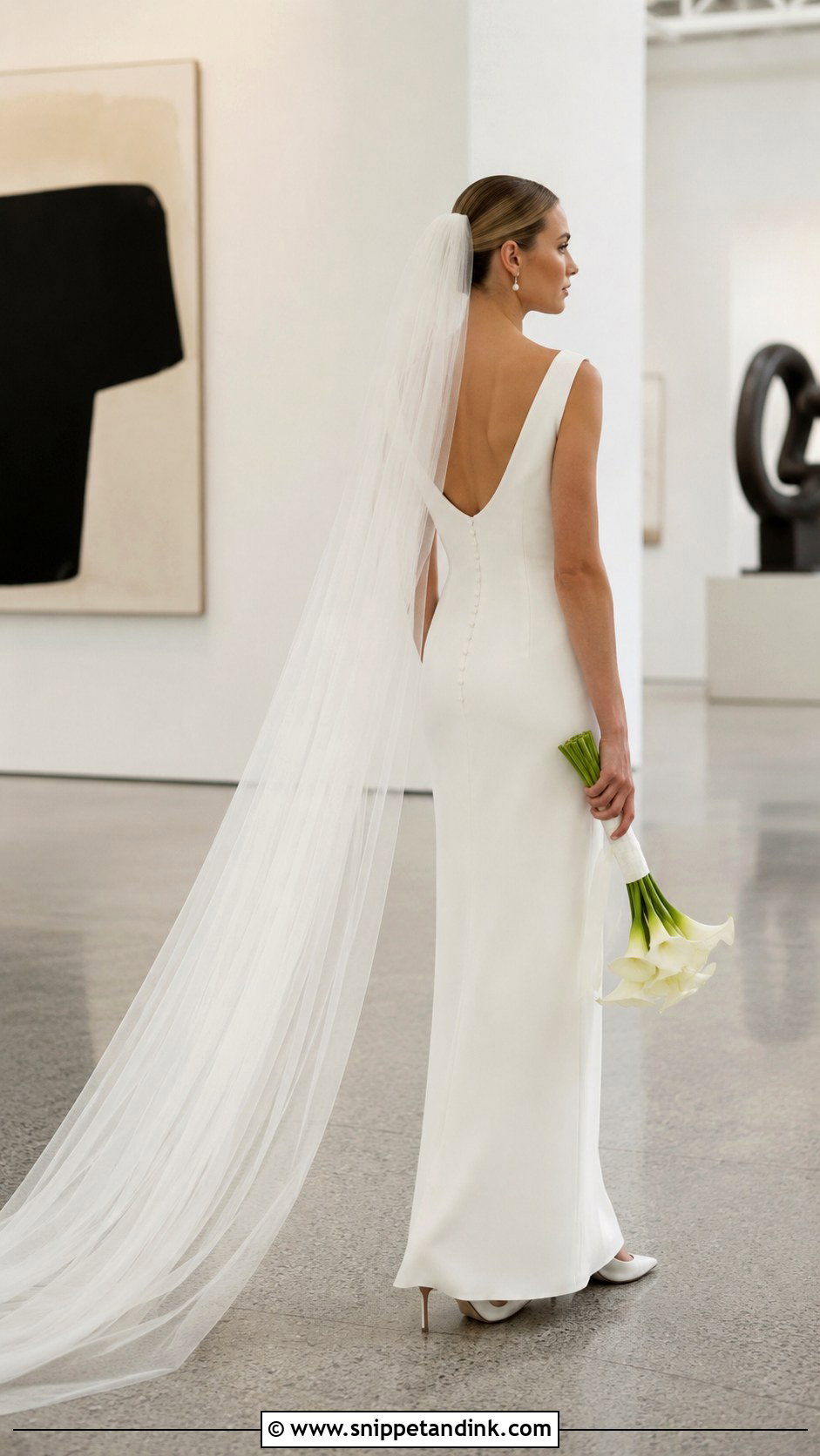 Minimalist Column June Wedding Dress - Snippet and Ink - 20 June Wedding Dress Ideas