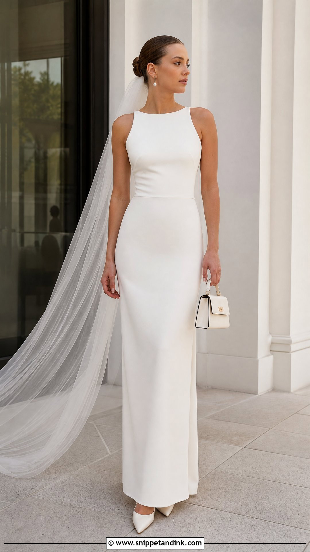 Minimalist Column Summer Wedding Dress - Snippet and Ink - 20 Wedding Dresses for Summer