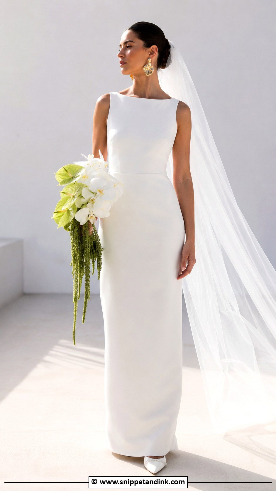 Minimalist Column Wedding Dress - Snippet and Ink - 30 Marriage Dress Ideas