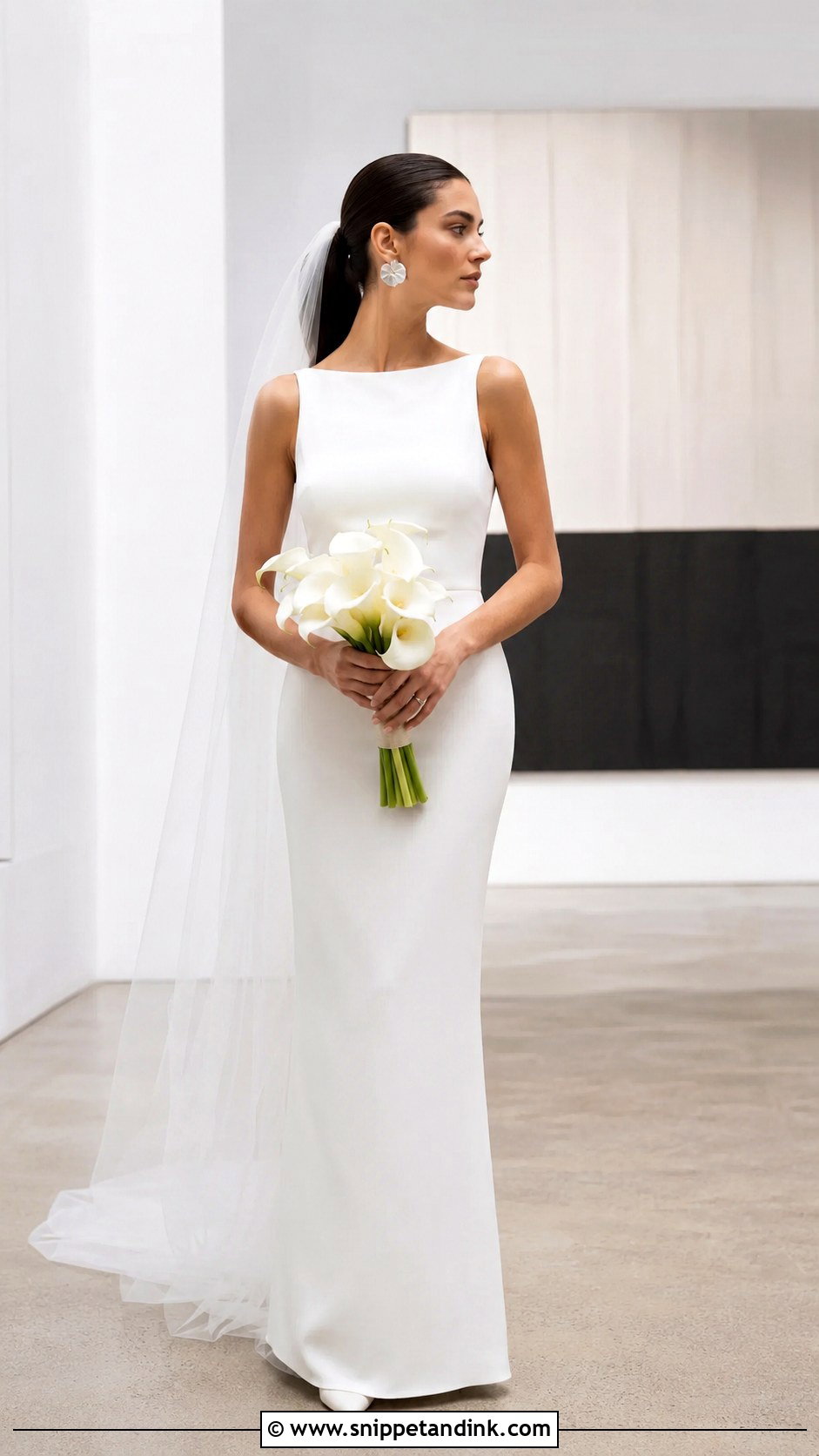 Minimalist Column Wedding Dress - Snippet and Ink - 20 Dresses for Bride