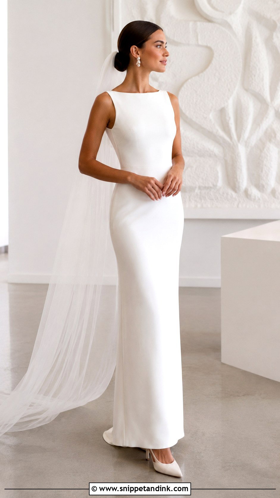 Minimalist Column Wedding Dress - Snippet and Ink - 20 Faith Kelly Wedding Dress Ideas