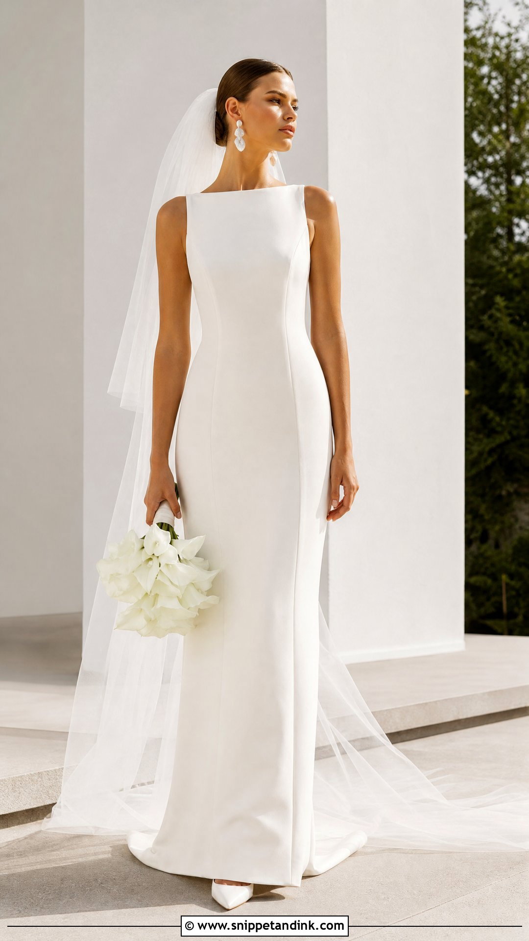 Minimalist Column Wedding Dress - Snippet and Ink - 20 Sewing Wedding Dress Ideas