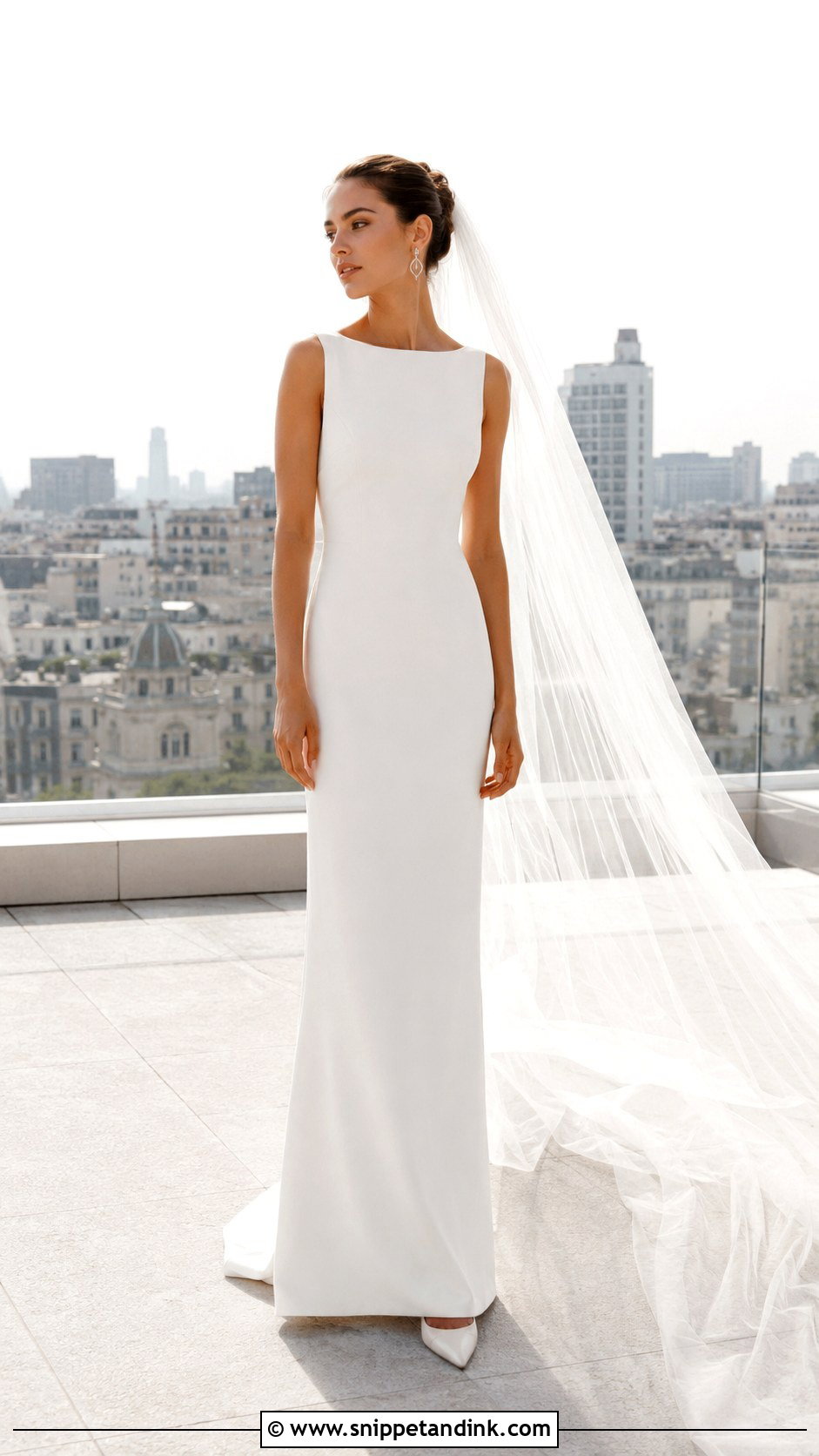 Minimalist Column Wedding Gown - Snippet and Ink - 20 Latest Wedding Gowns Bridal Collection