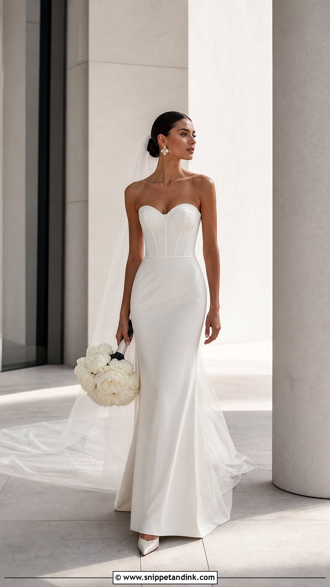 Minimalist Corset Top Wedding Dress - Snippet and Ink - 20 Wedding Dresses with Corset Top