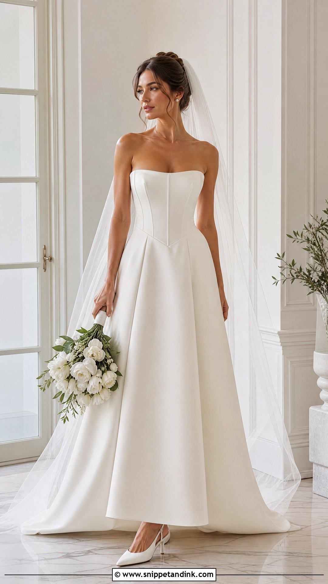 Minimalist Corset Wedding Dress - Snippet and Ink - 20 Minimalist Bride Dress Ideas