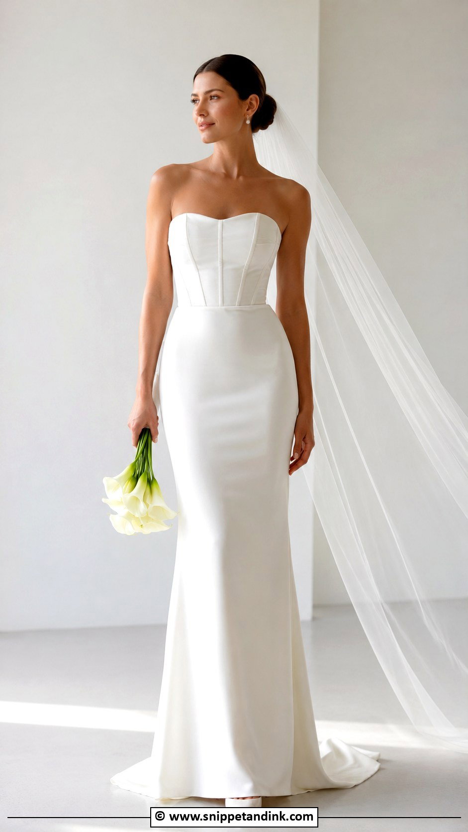 Minimalist Corset Wedding Dress - Snippet and Ink - 30 Corset Wedding Dresses