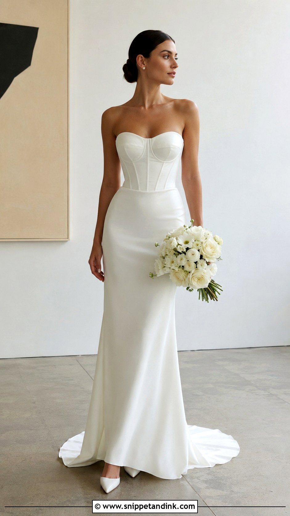 Minimalist Corset Wedding Gown - Snippet and Ink - 25 Corset Wedding Gown Ideas