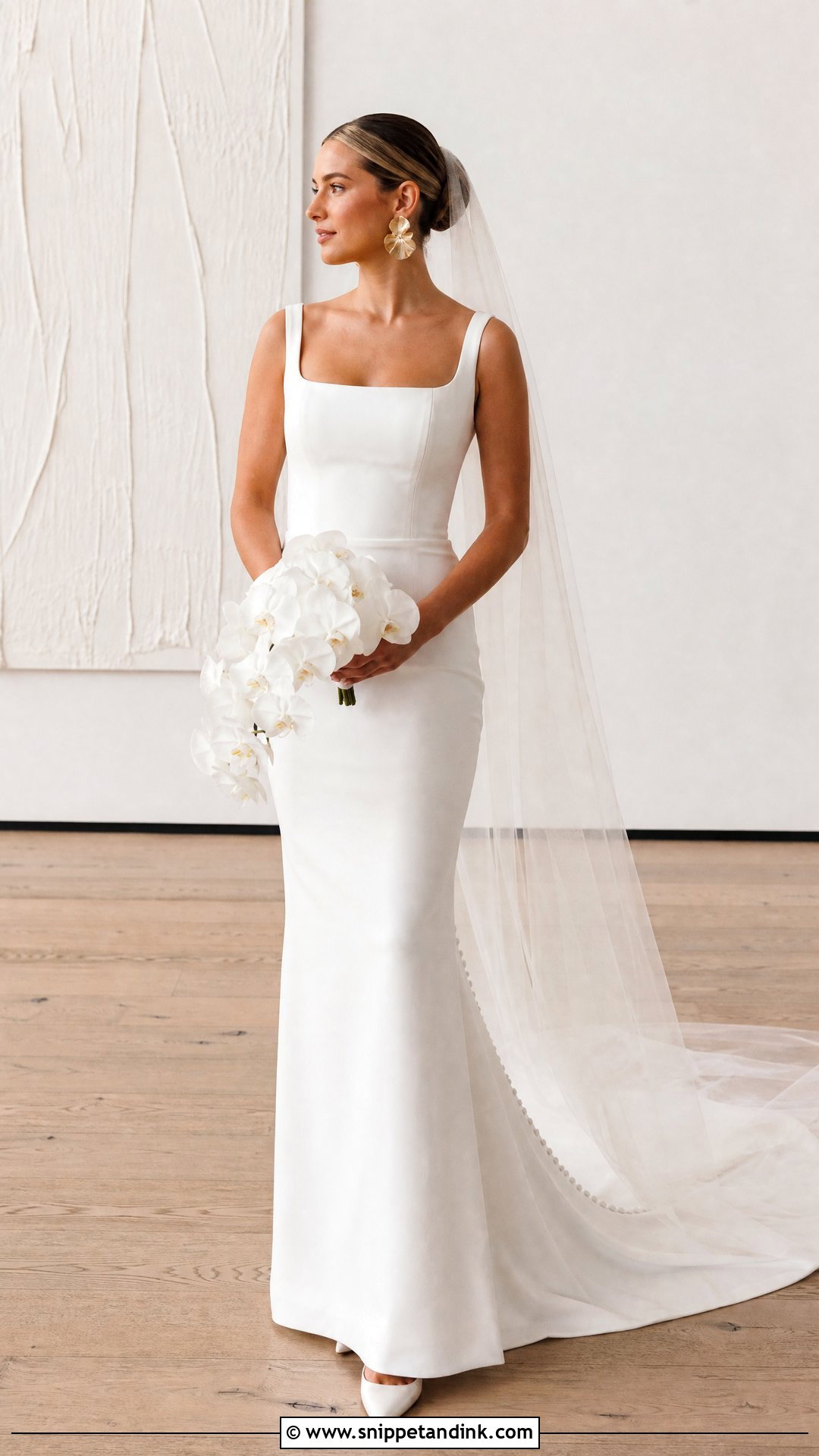 Minimalist Crepe Bridal Dress - Snippet and Ink - 20 Bridal Dress Inspo Ideas