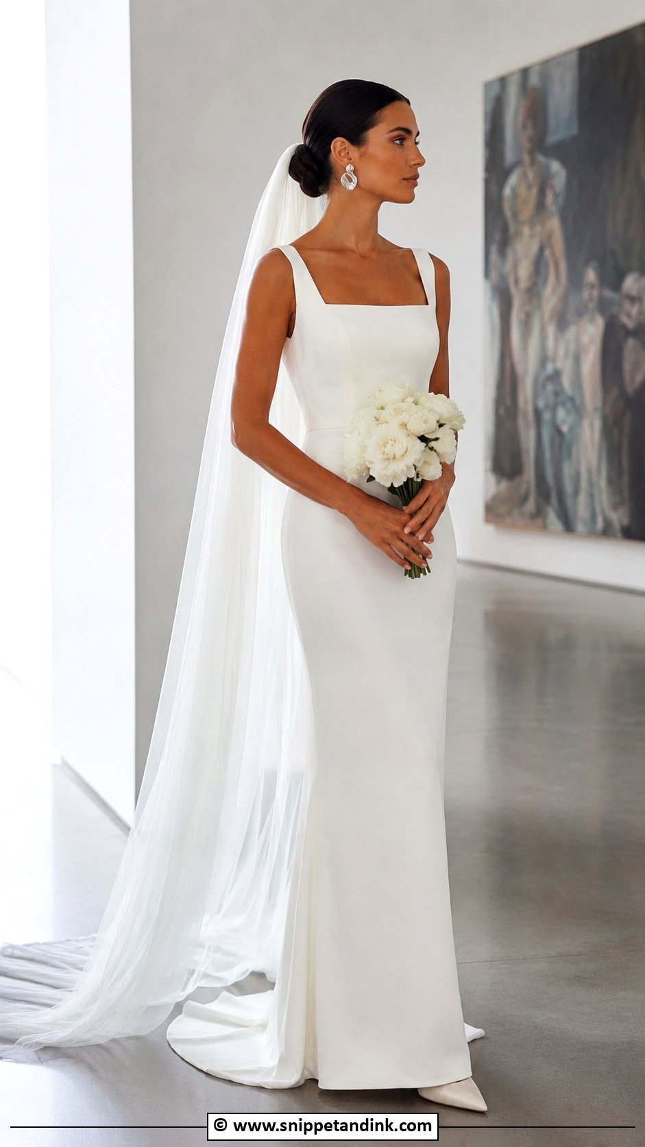 Minimalist Crepe Bridal Dress - Snippet and Ink - 35 Bridal Dresses