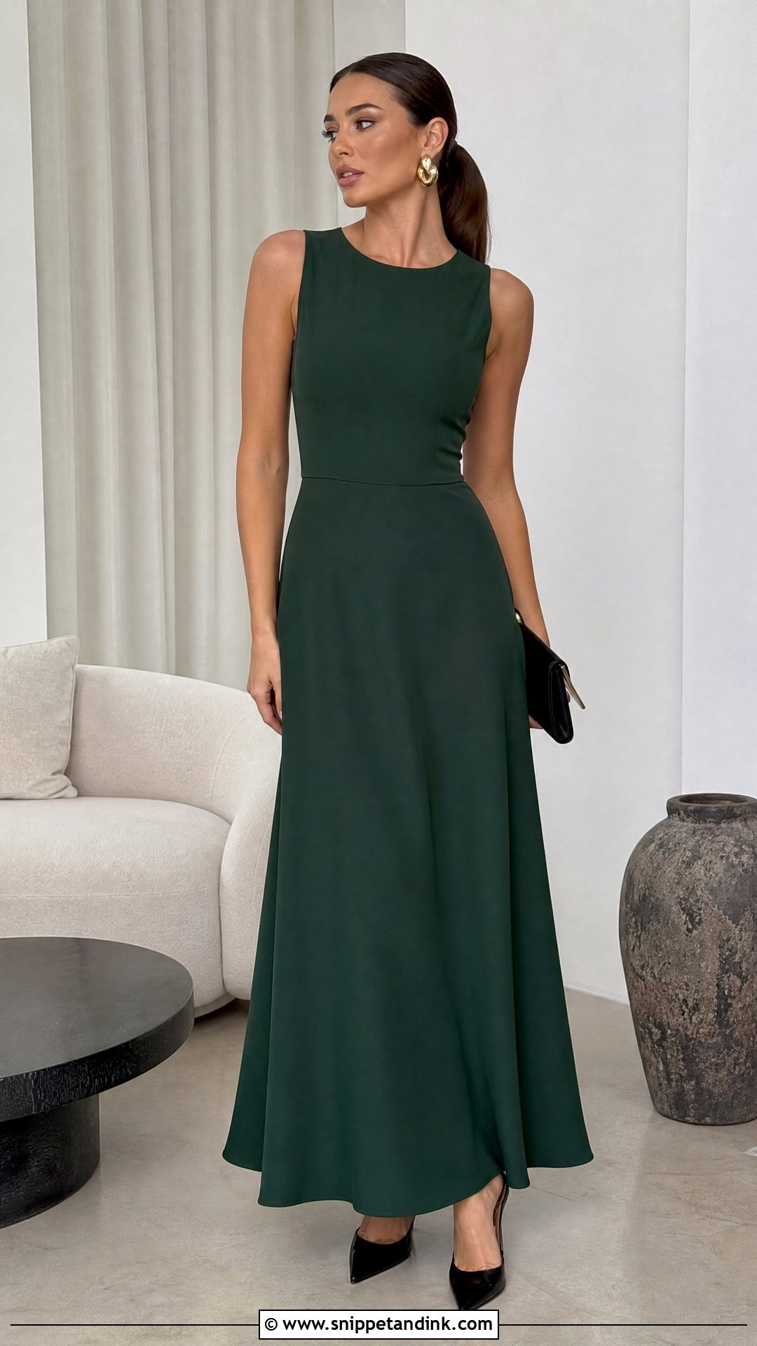 Minimalist Crepe Flair Gown Outfit - Snippet and Ink - 20 Flair Gown Ideas