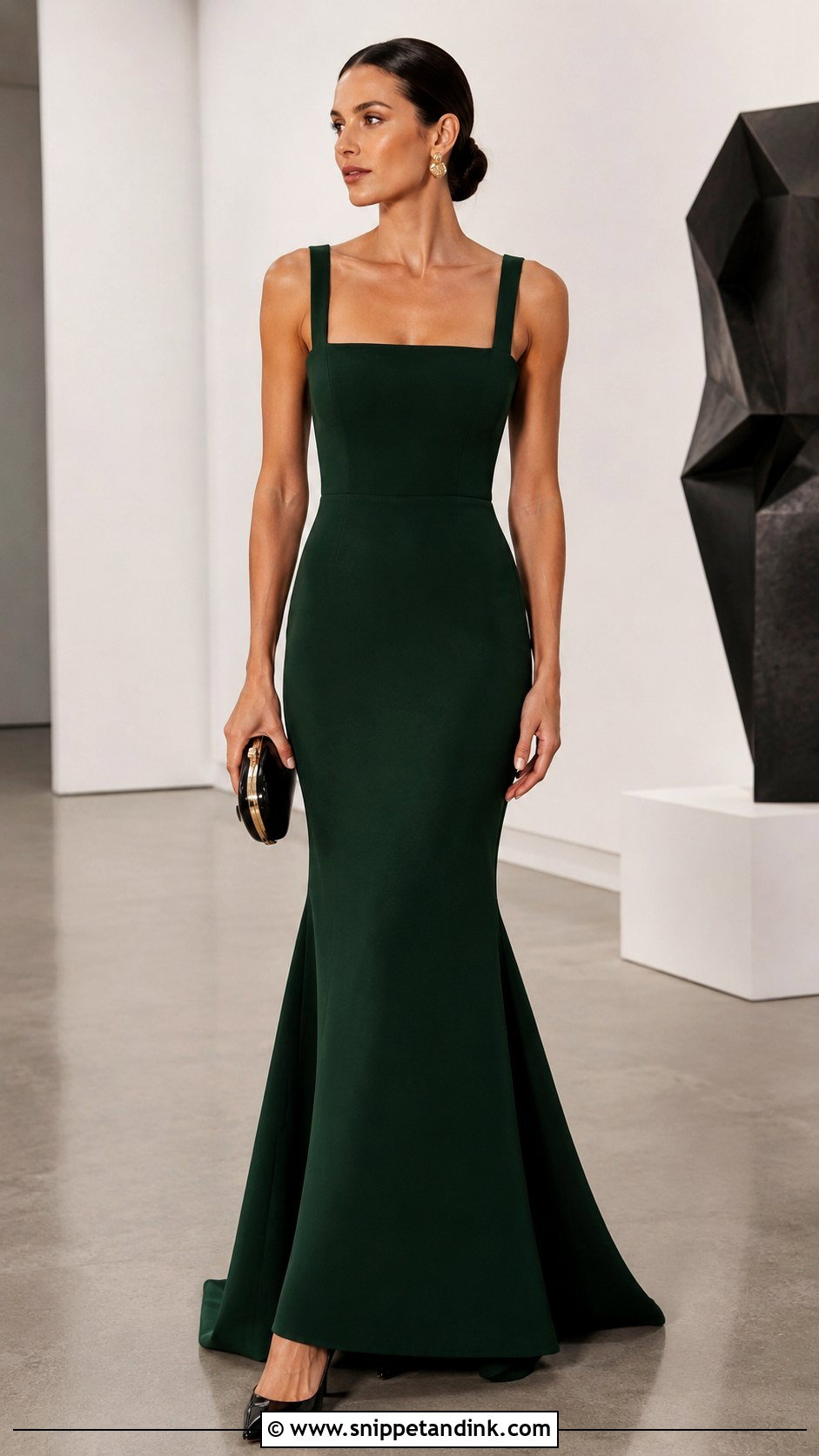 Minimalist Crepe Mermaid Trumpet Dress - Snippet and Ink - 20 Mermaid Trumpet Dress Ideas