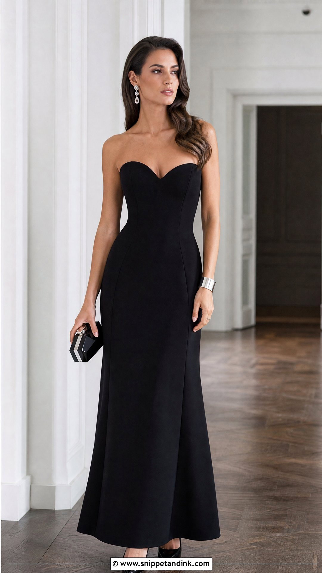 Minimalist Crepe Sweetheart Neckline Gown - Snippet and Ink - 20 Sweetheart Neckline Gown Ideas