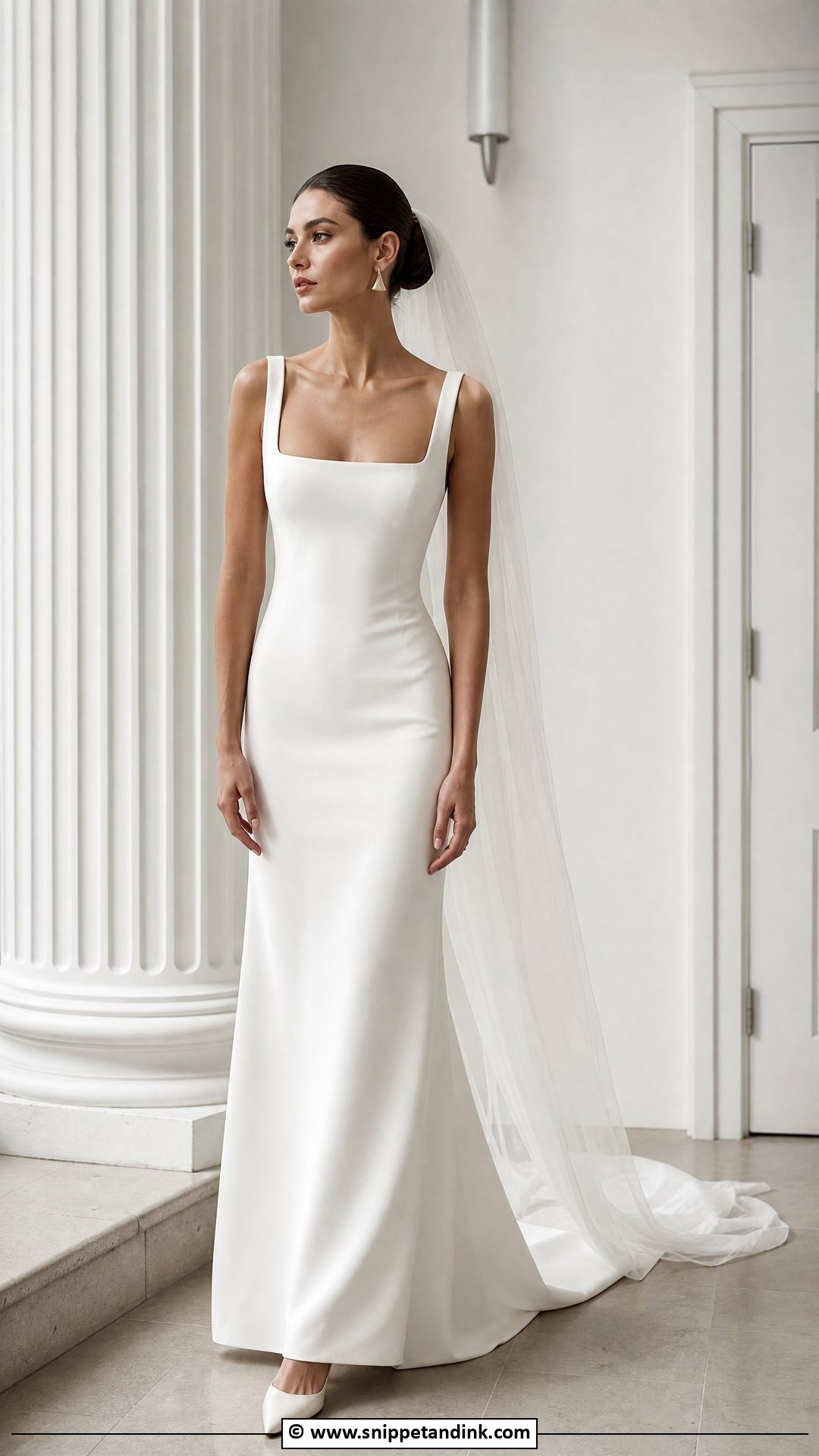 Minimalist Crepe Wedding Dress - Snippet and Ink - 35 2025 Wedding Dresses