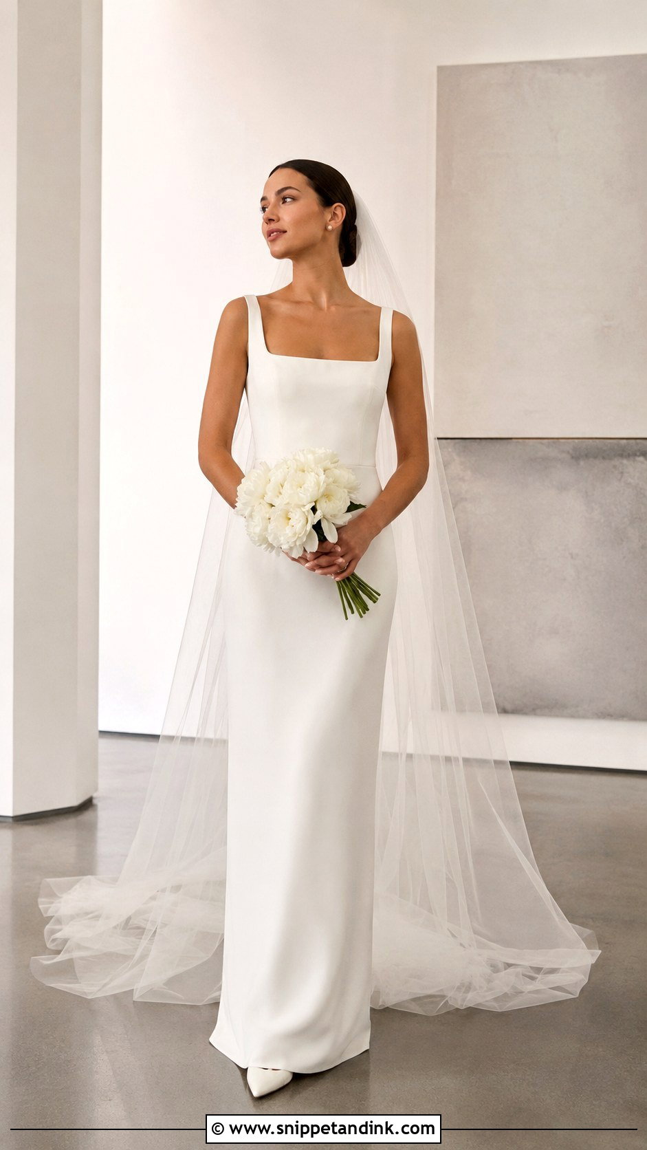 Minimalist Crepe Wedding Dress - Snippet and Ink - 30 My Dream Wedding Dress Ideas