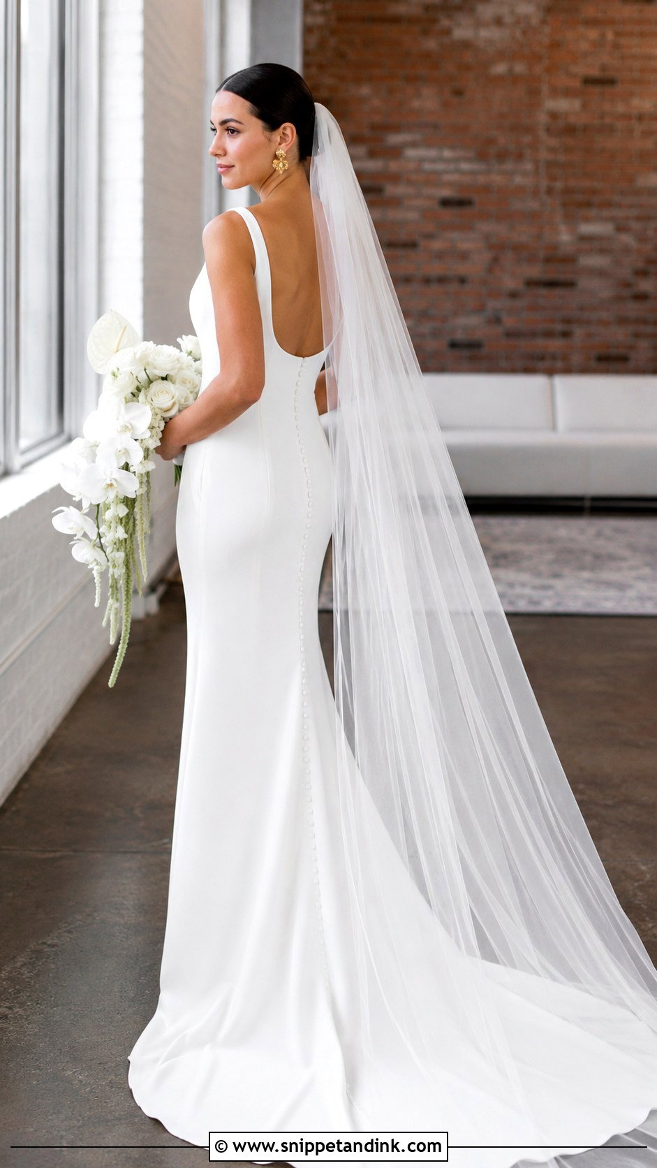 Minimalist Crepe Wedding Dress - Snippet and Ink - 20 Creative Wedding Dress Ideas