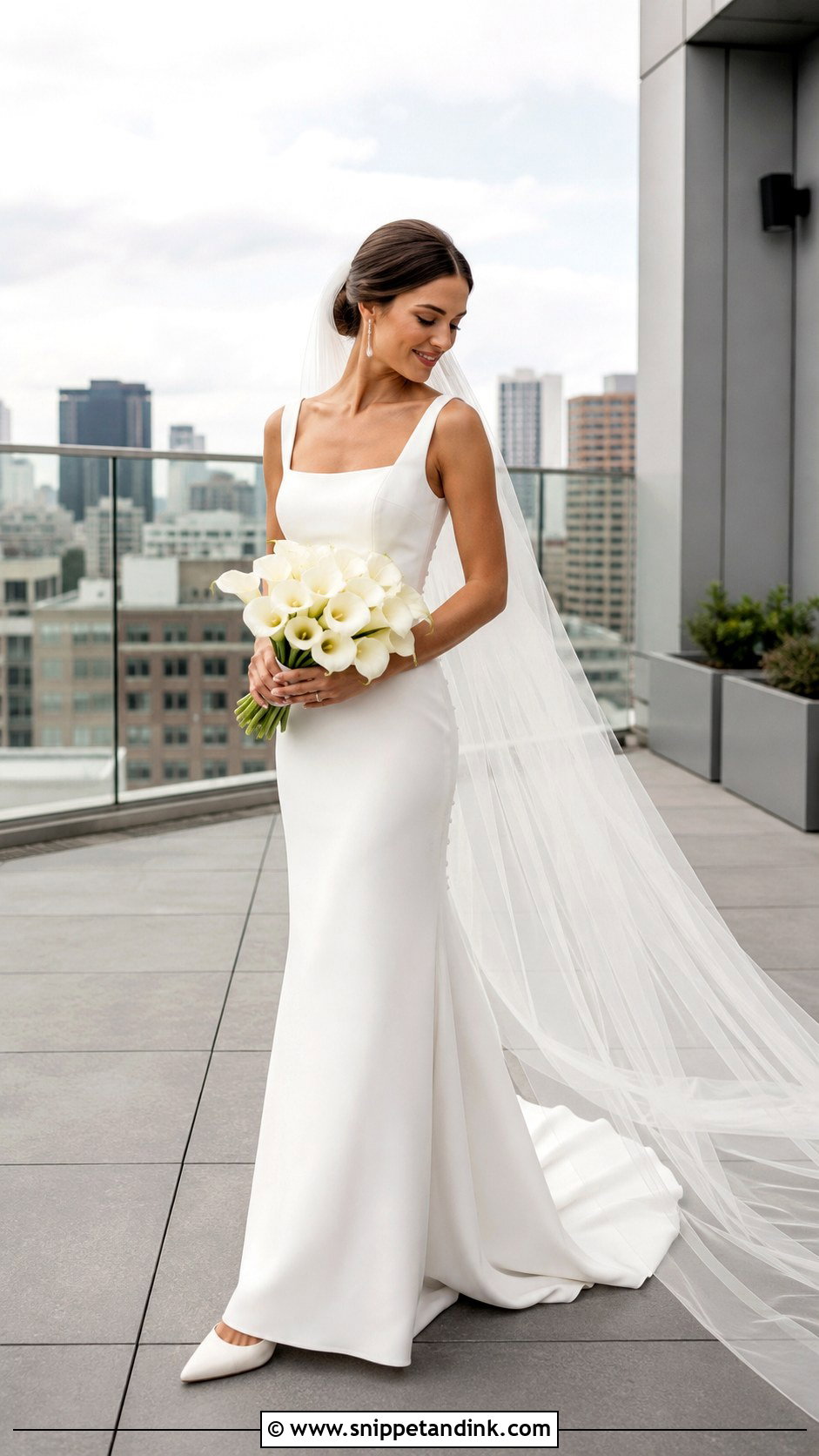 Minimalist Crepe Wedding Dress - Snippet and Ink - 20 Elegant Luxury Wedding Dress Ideas