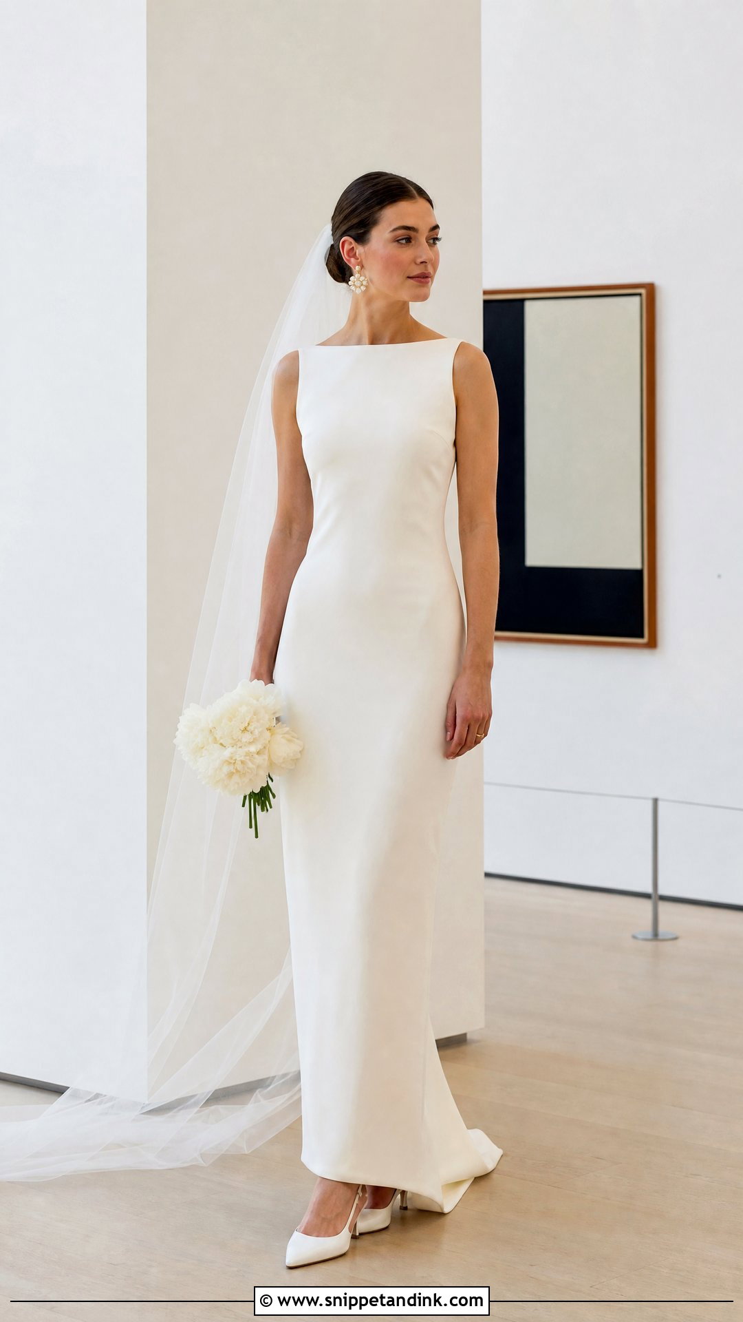 Minimalist Crepe Wedding Dress - Snippet and Ink - 25 Modern Elegant Wedding Dress Ideas