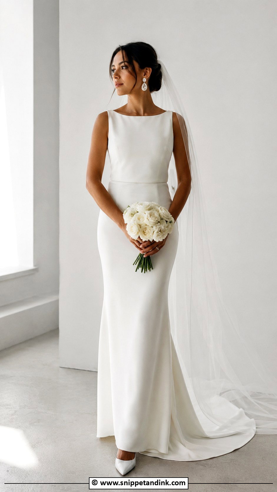 Minimalist Crepe Wedding Dress - Snippet and Ink - 25 Unique Wedding Dresses Different