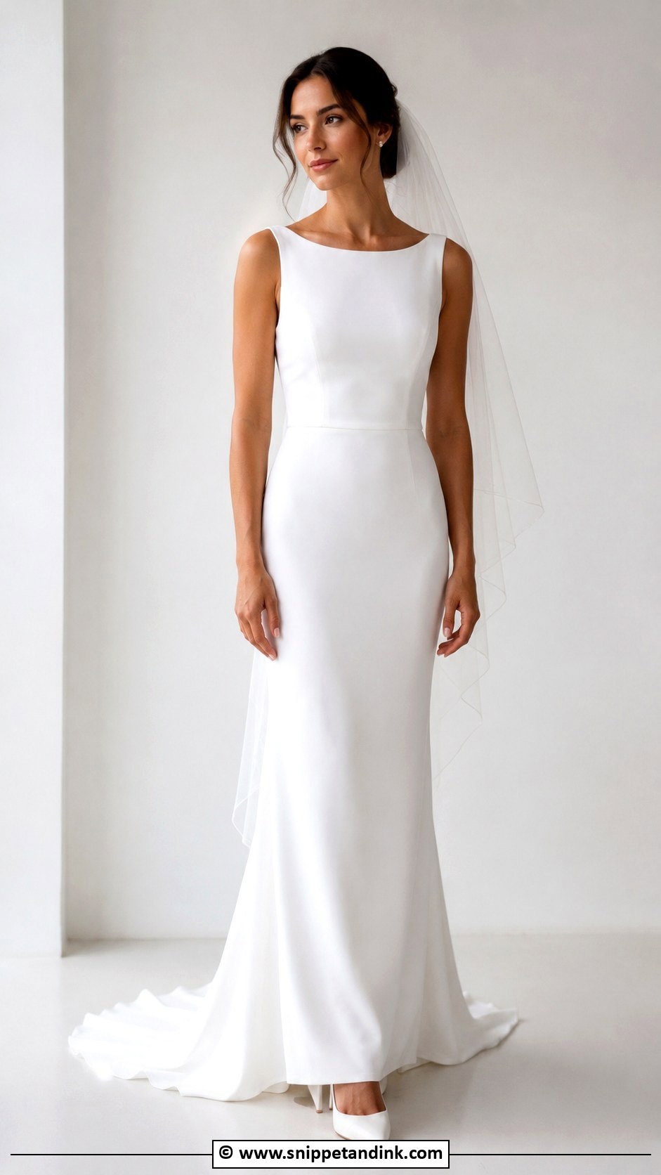 Minimalist Crepe Wedding Dress - Snippet and Ink - 30 Wedding Dresses 2024