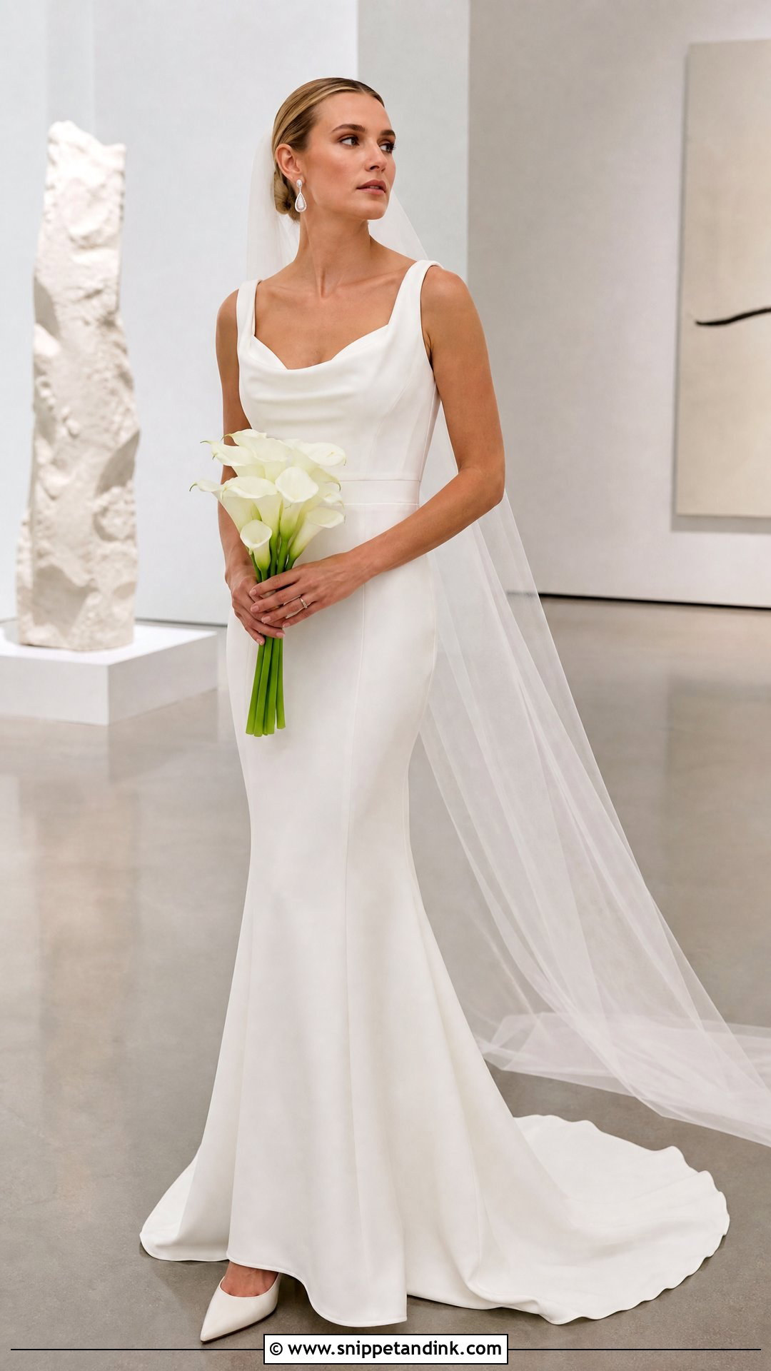 Minimalist Crepe Wedding Gown - Snippet and Ink - 20 Gowns Dresses for Wedding