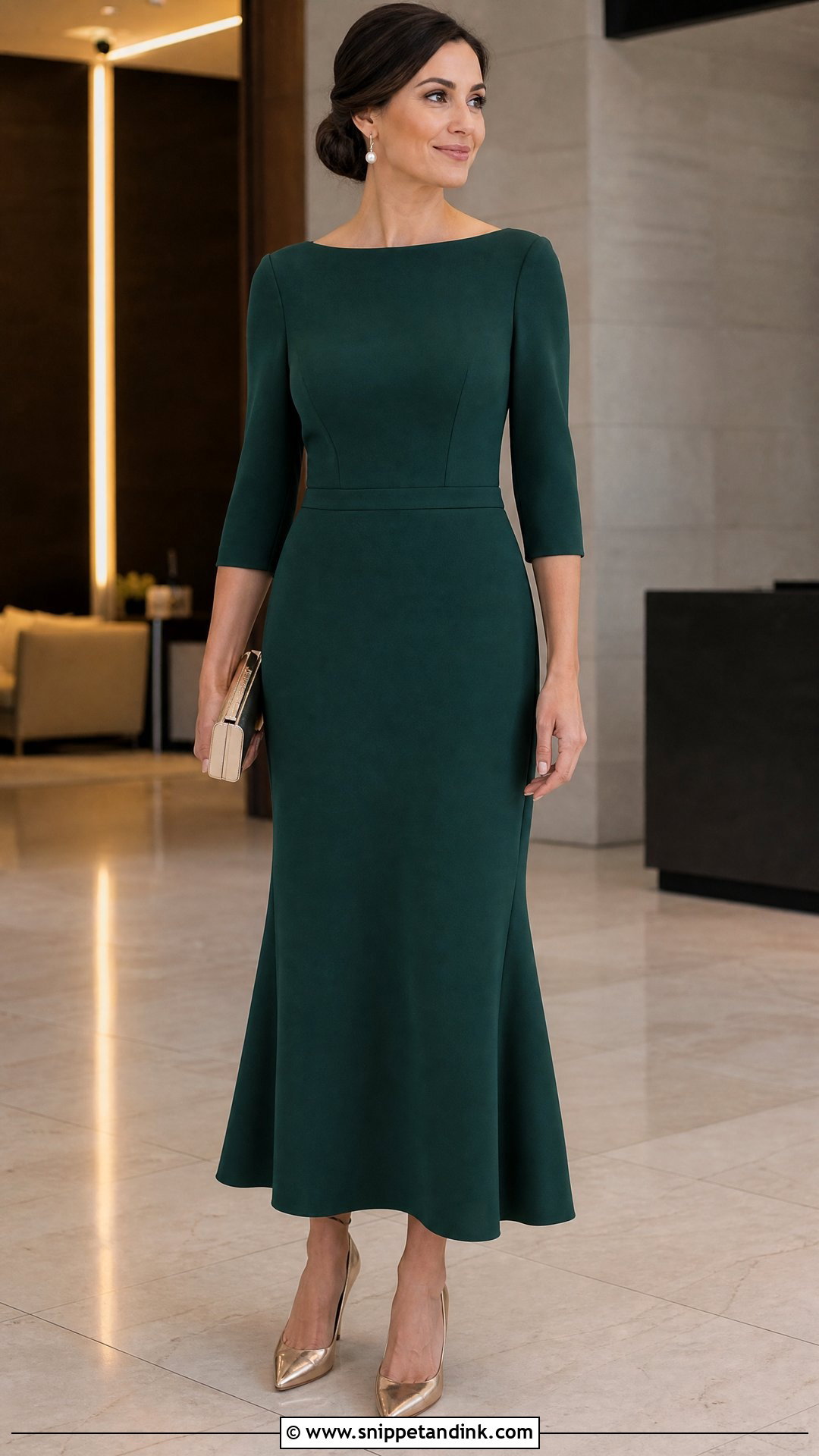 Minimalist Crepe Wedding Sponsor Gown - Snippet and Ink - 20 Wedding Sponsors Outfit Ideas